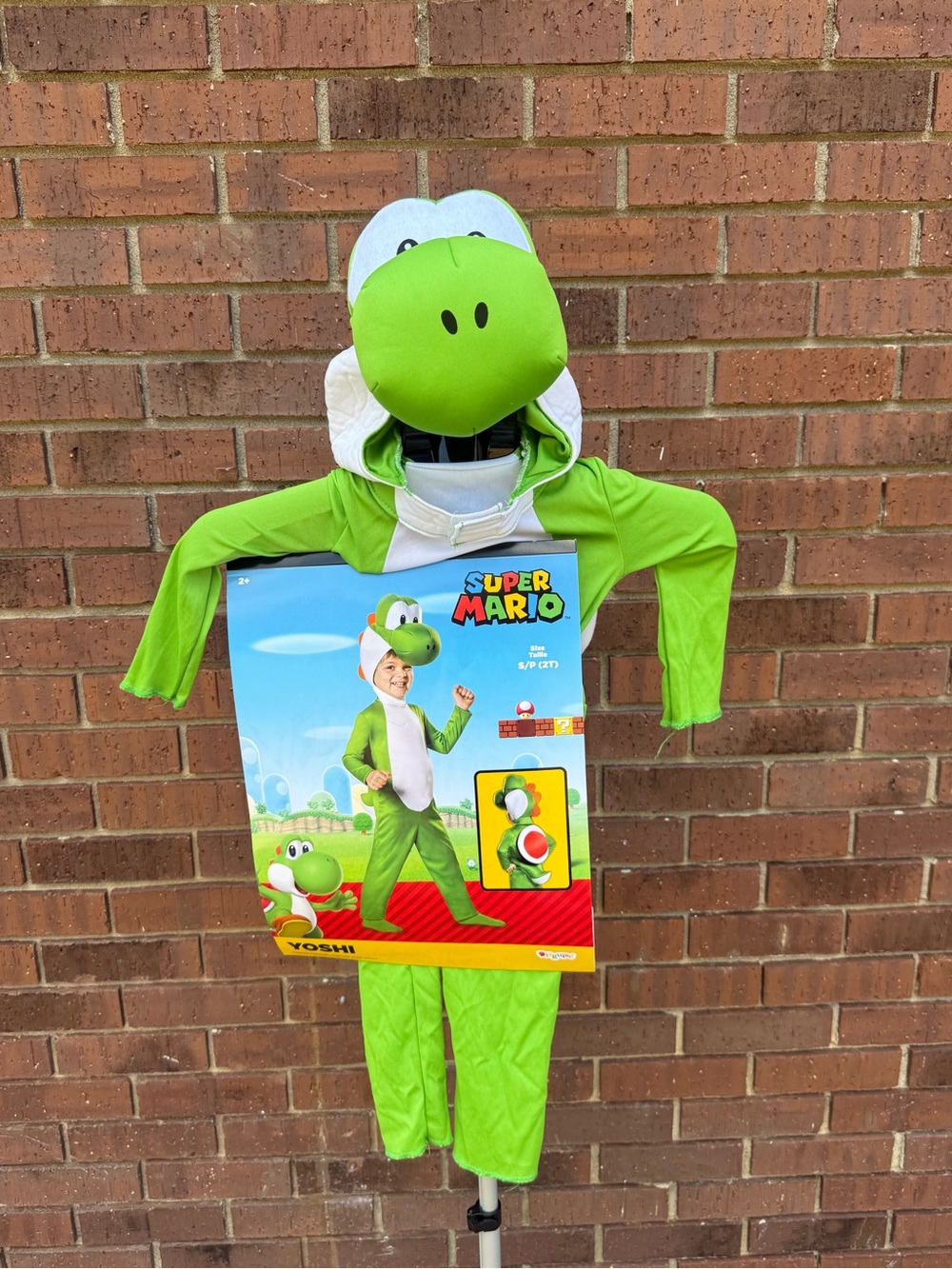 Disguise Super Mario Yoshi Toddler Halloween Costume Size 2T Nintendo Jumpsuit